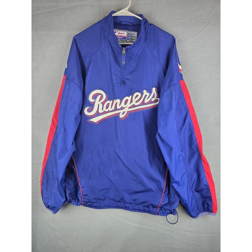 Vintage Texas Rangers Windbreaker Men XL MLB Jacket Sportswear Athleisure Retro